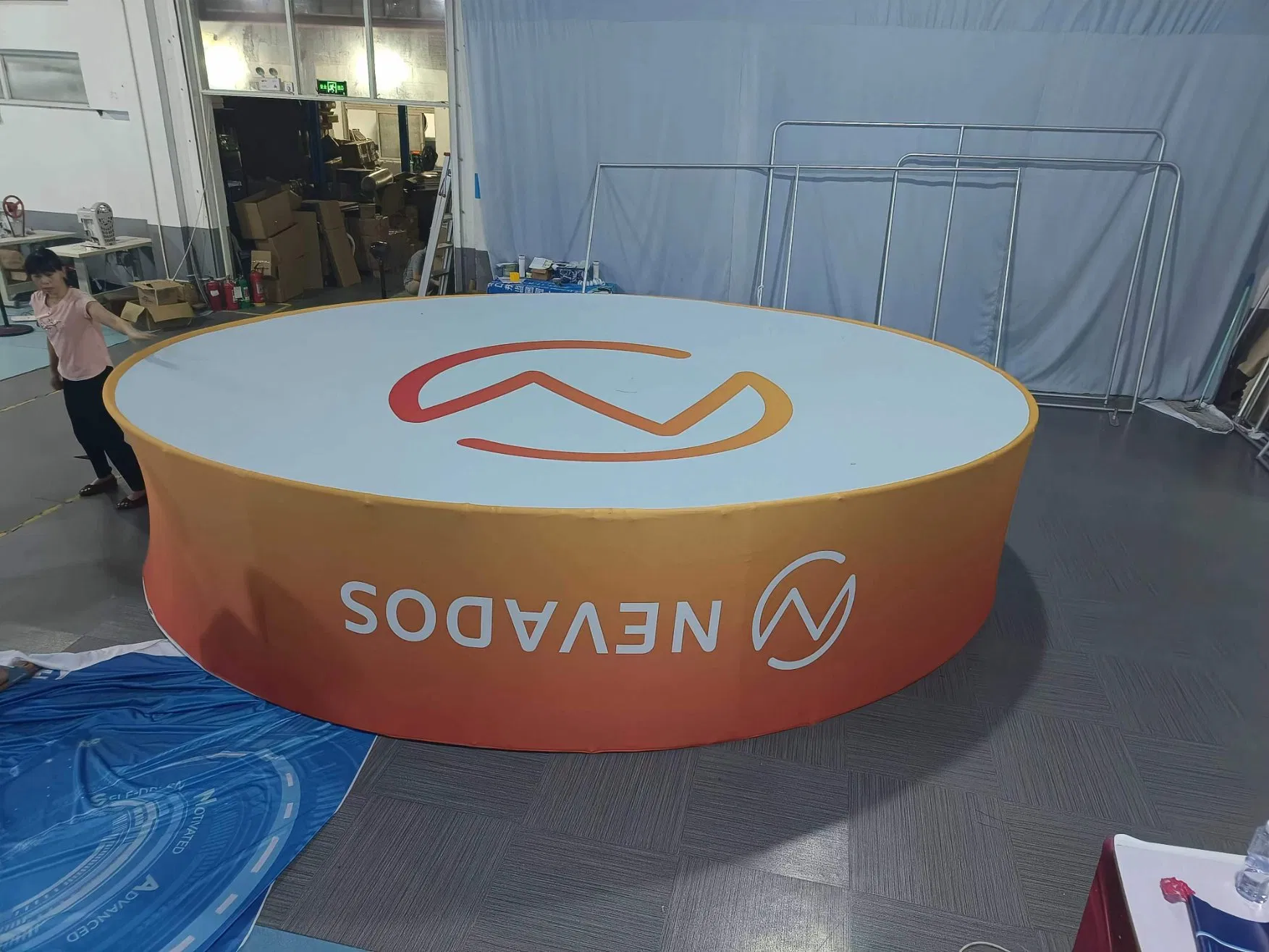 Aluminum Tube Dye Sublimation Tension Fabric Banner Tradeshow Hanging Signs Square Ceiling Banners