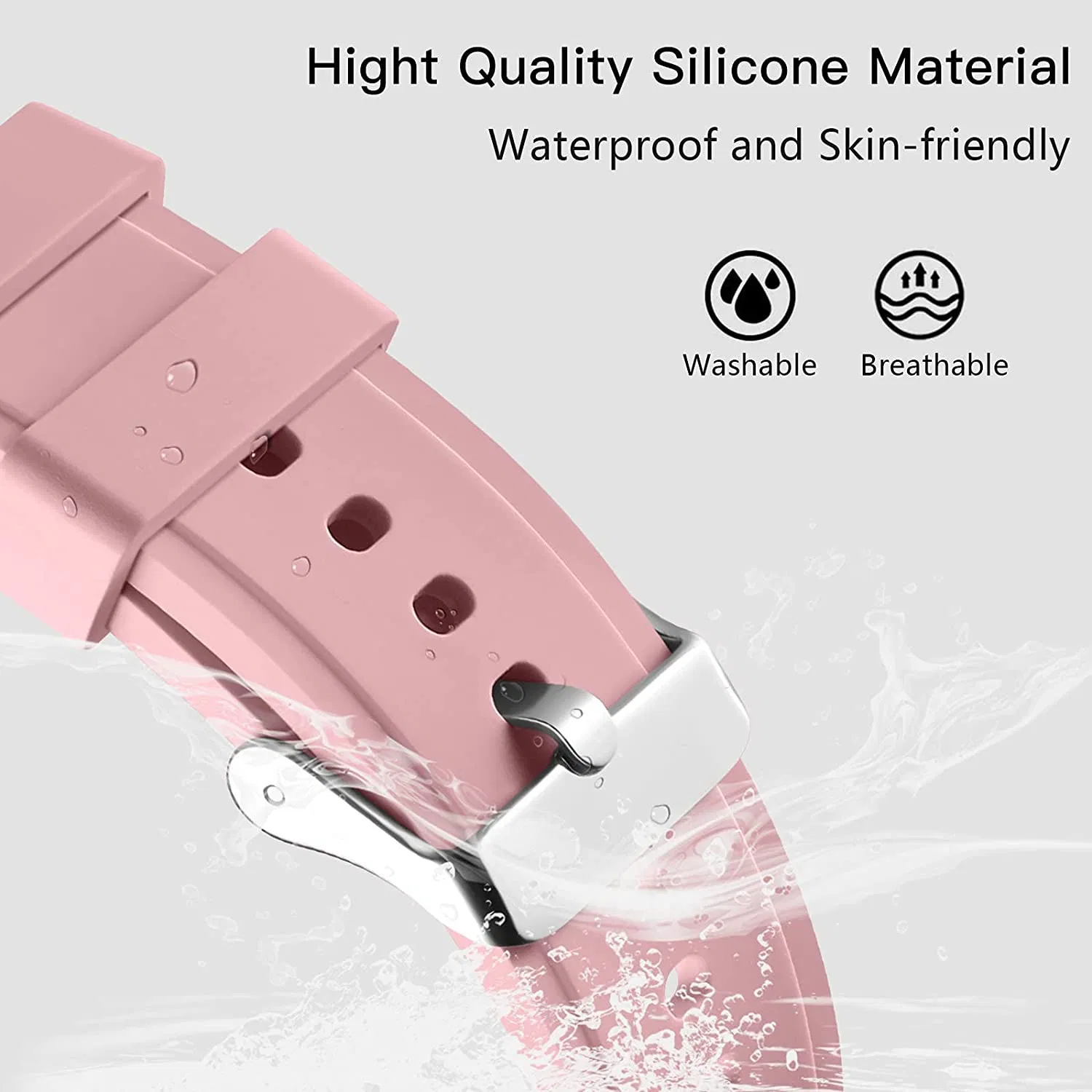 Soft Silicone Watch Band Bracelet Sports Strap for Samsung Galaxy Watch 4 40mm 44mm/Watch4 Classic 46mm 42mm