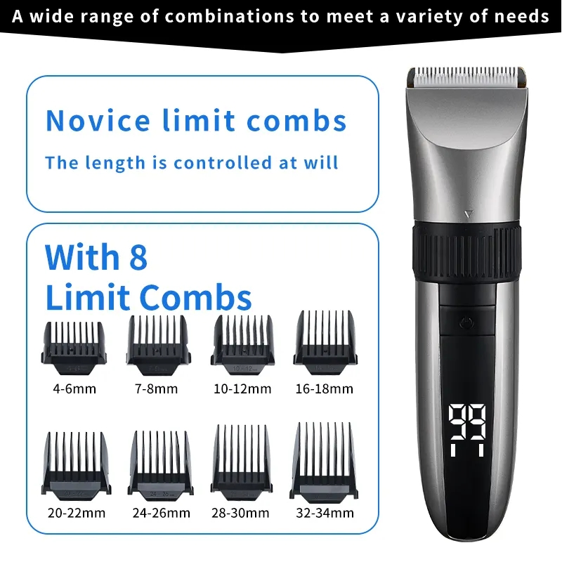 High Quality Creamic Blade Barber Clippers Cut Machine Professional Hair Clipper