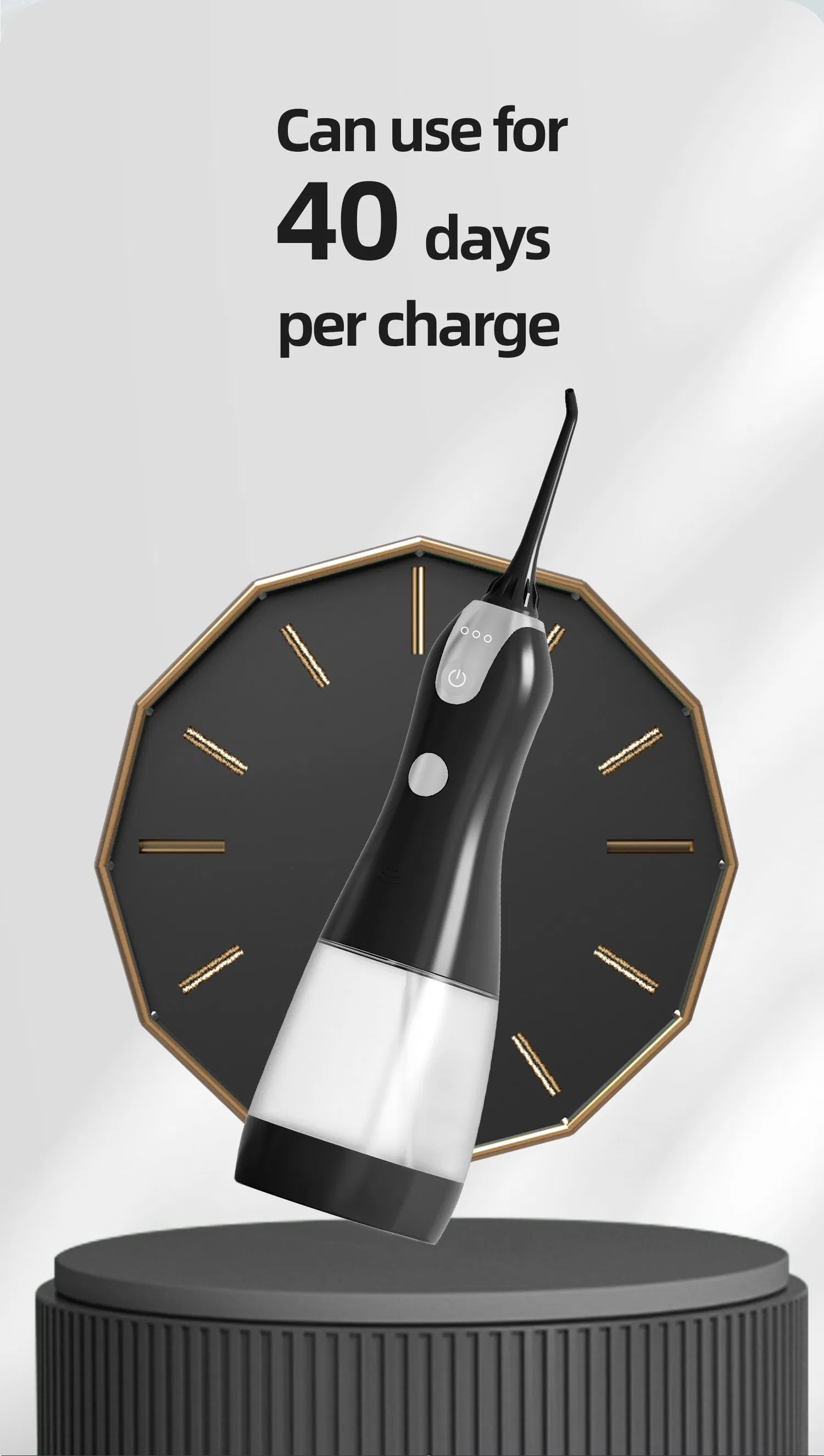 Rechargeable Power Flosser with 320ml Capacity Household Water Floss