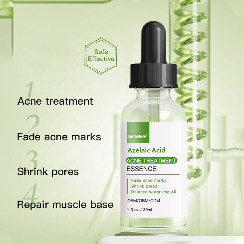 Customize Logo Wholesale Natural Skin Revitalization Moisturizing Smoothing Solution Anti Acne Az Azelaic Acid Face Serum