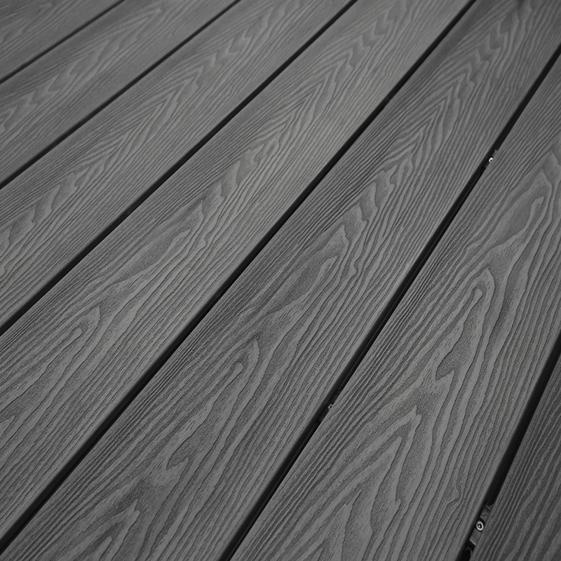 Dark Gray Waterproof Eco Deck Garden Terrasse Composite Decking Plastic Board
