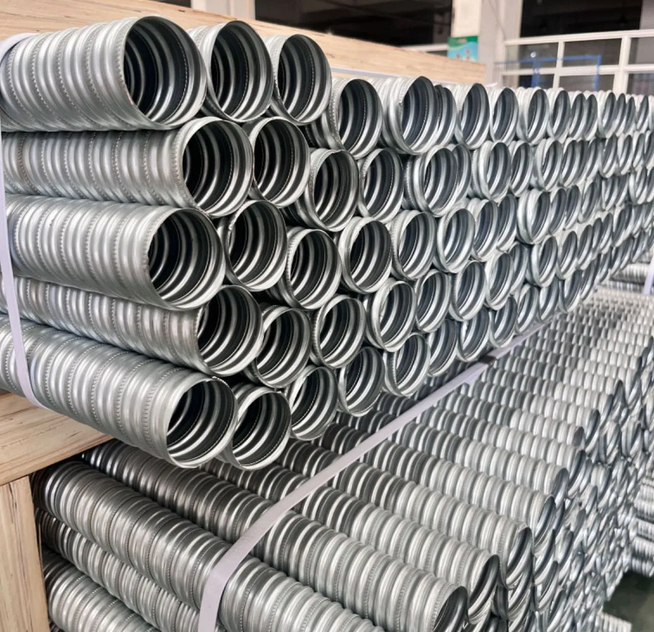 High Tension Corrugated Galvanized Prestressed Steel Metal Duct for Bridge Construction