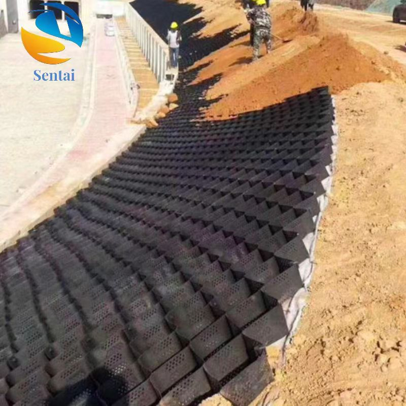 Plastic Honeycomb Geogrid Chamber, Slope Protection Honeycomb Restraint System Geogrid Chamber, Ultrasonic Welding