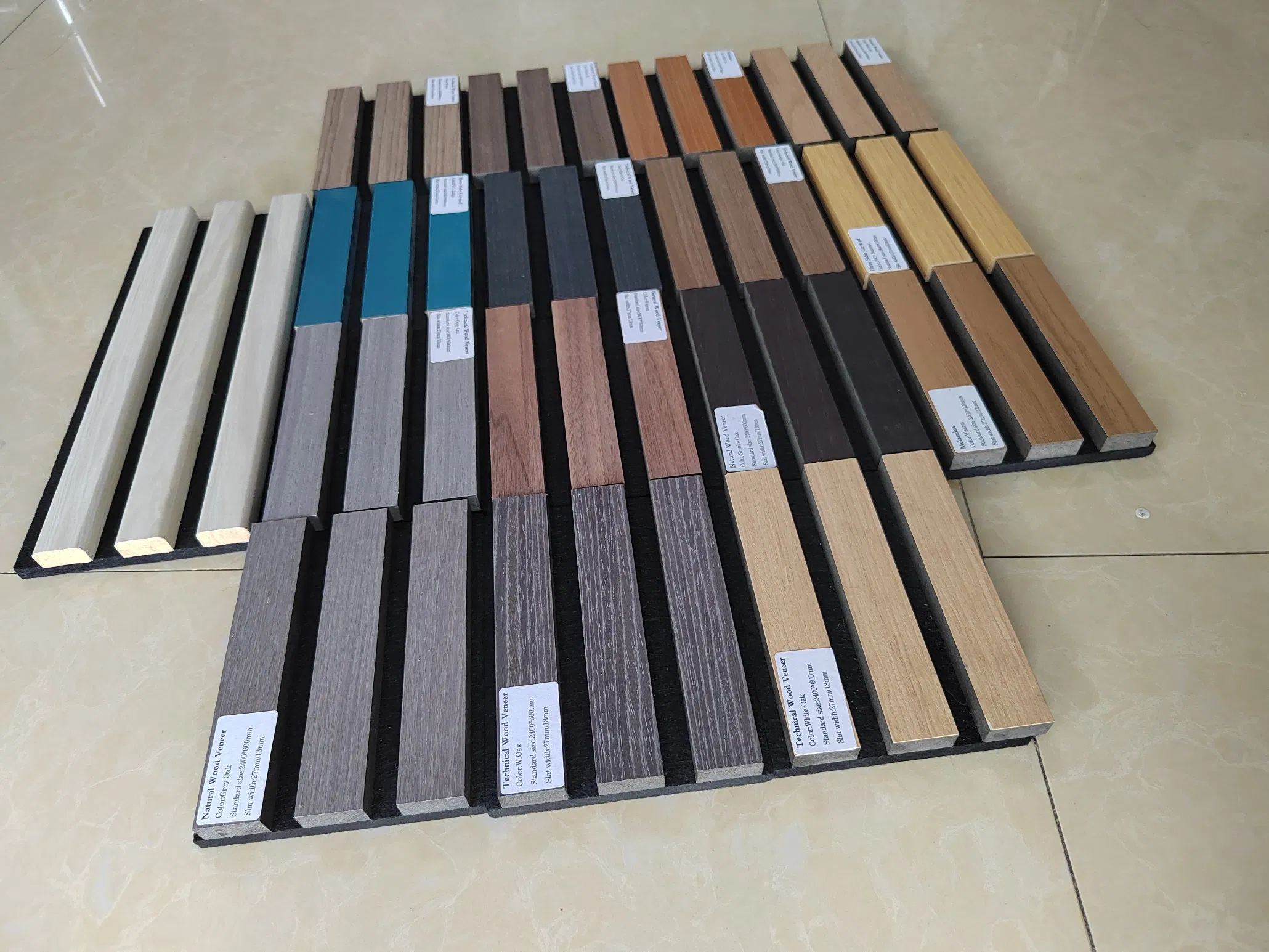 Sound Absorbing Akupanels Pet Felt Wood Veneer Slat Wall Panels for Decoration