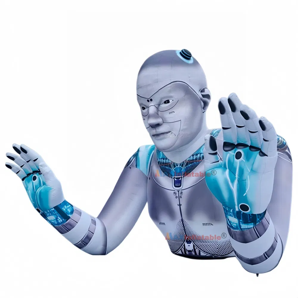 Giant 15meter Inflatable Realistic Robot Air Model Fro Stage Decoration