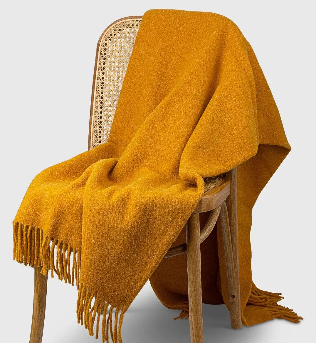 Woven Solid Color Pure Wool Blanket for Winter