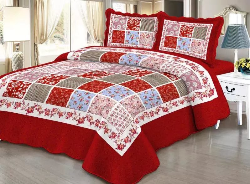 Lightweight 3 Piece Oversized Coverlet Set Bedspread Bed Cover Set