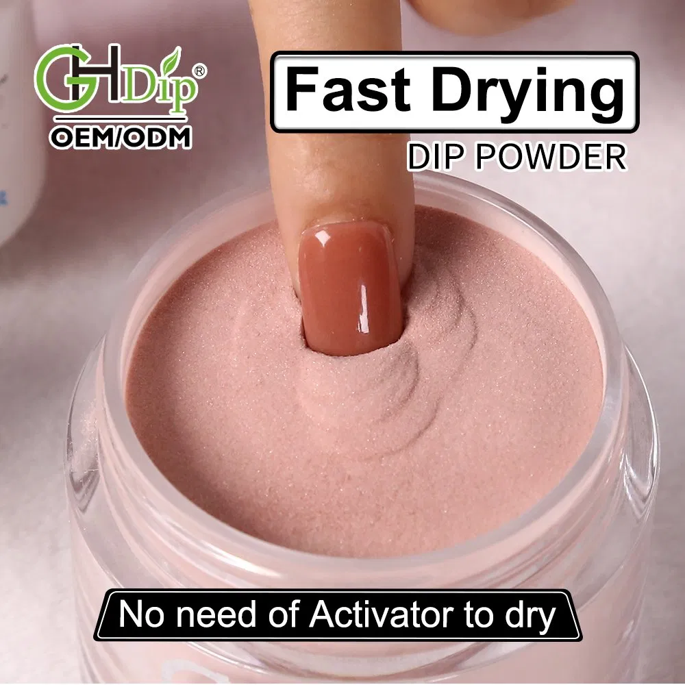 Brown Color Nude Nail Acrylic Dipping Powder for DIP Nail Art