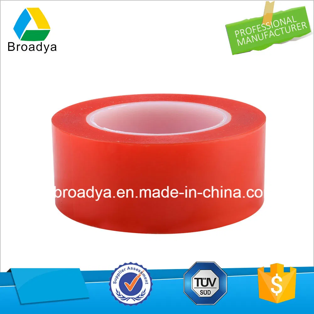 150mic Transparent Red Film Pet/Polyester Double Sided Adhesive Tape (BY6967)