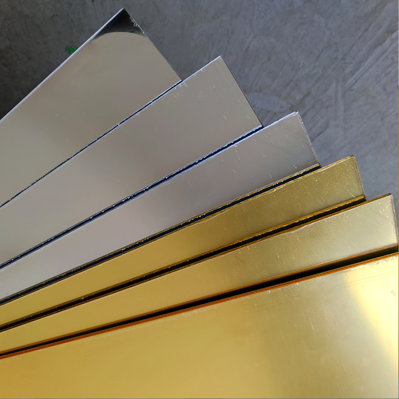 CNC Machining Parts Mirror Perspex Laminate Board Spot Supply Gold Silver Acrylic Sheet Factory 1mm Mirror Perspex Laminate Plate in Stock