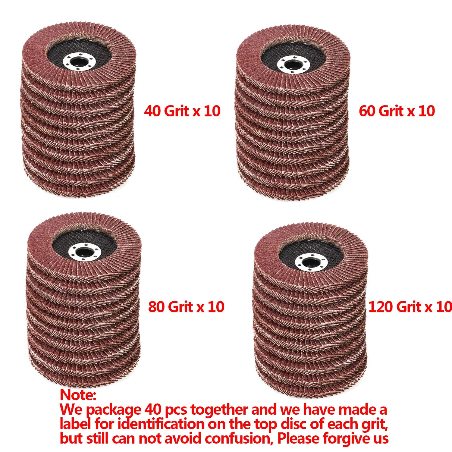 Flap Discs Assorted Sanding Grinding Wheels Aluminum Oxide Abrasives