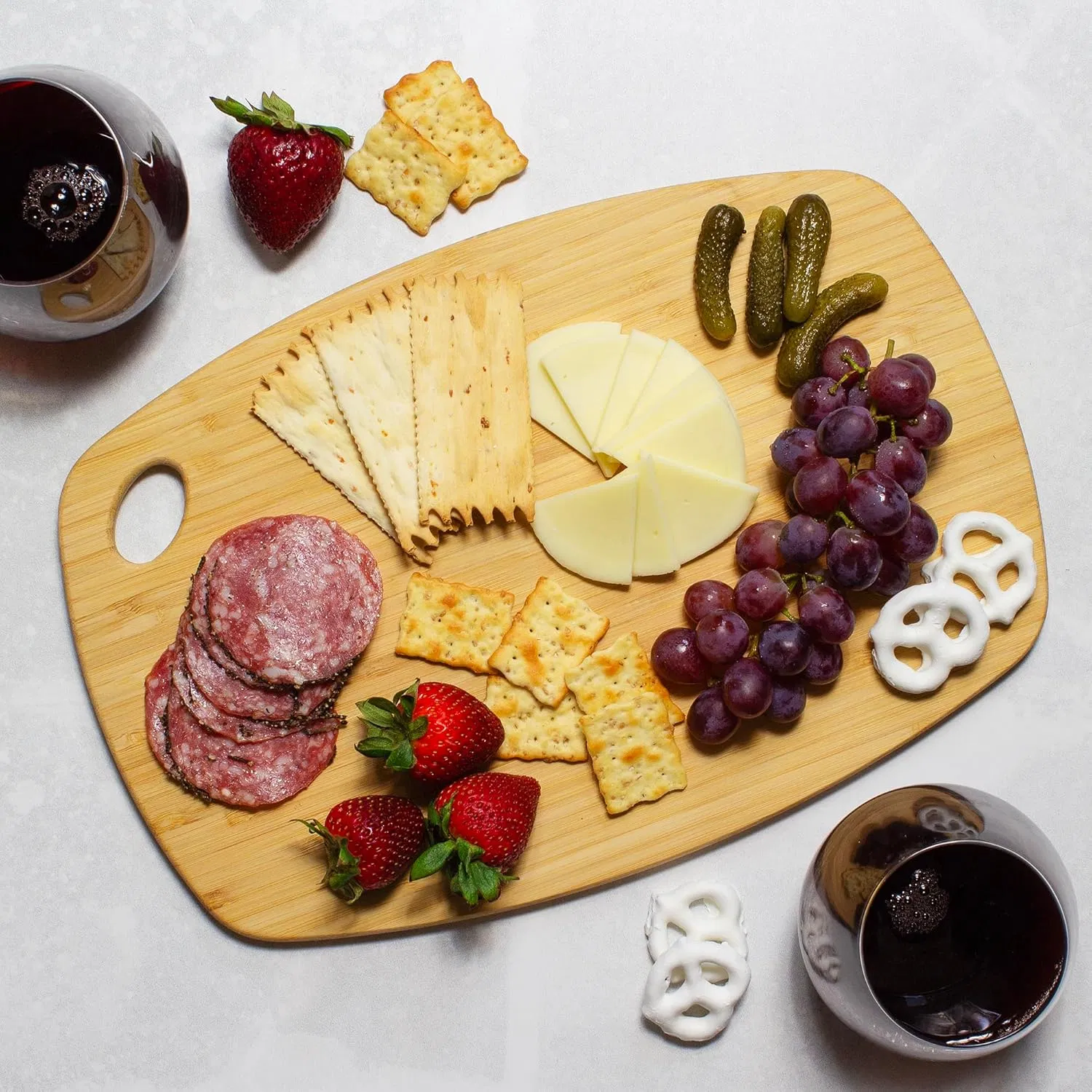 Lightweight Reversible Kitchen Bamboo Chopping Board