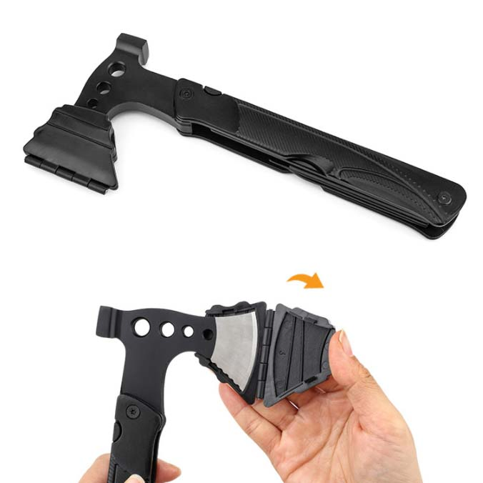 Multi-Functional Outdoor Camping Portable Folding Lifesaving Emergency Tool Hatchet