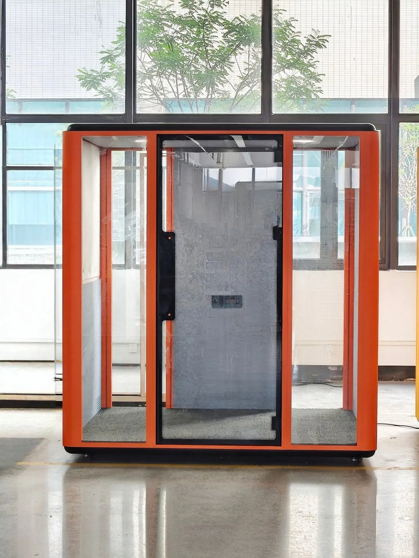 Ventilated Soundproof Phone Pod for Office Building Phone Booth