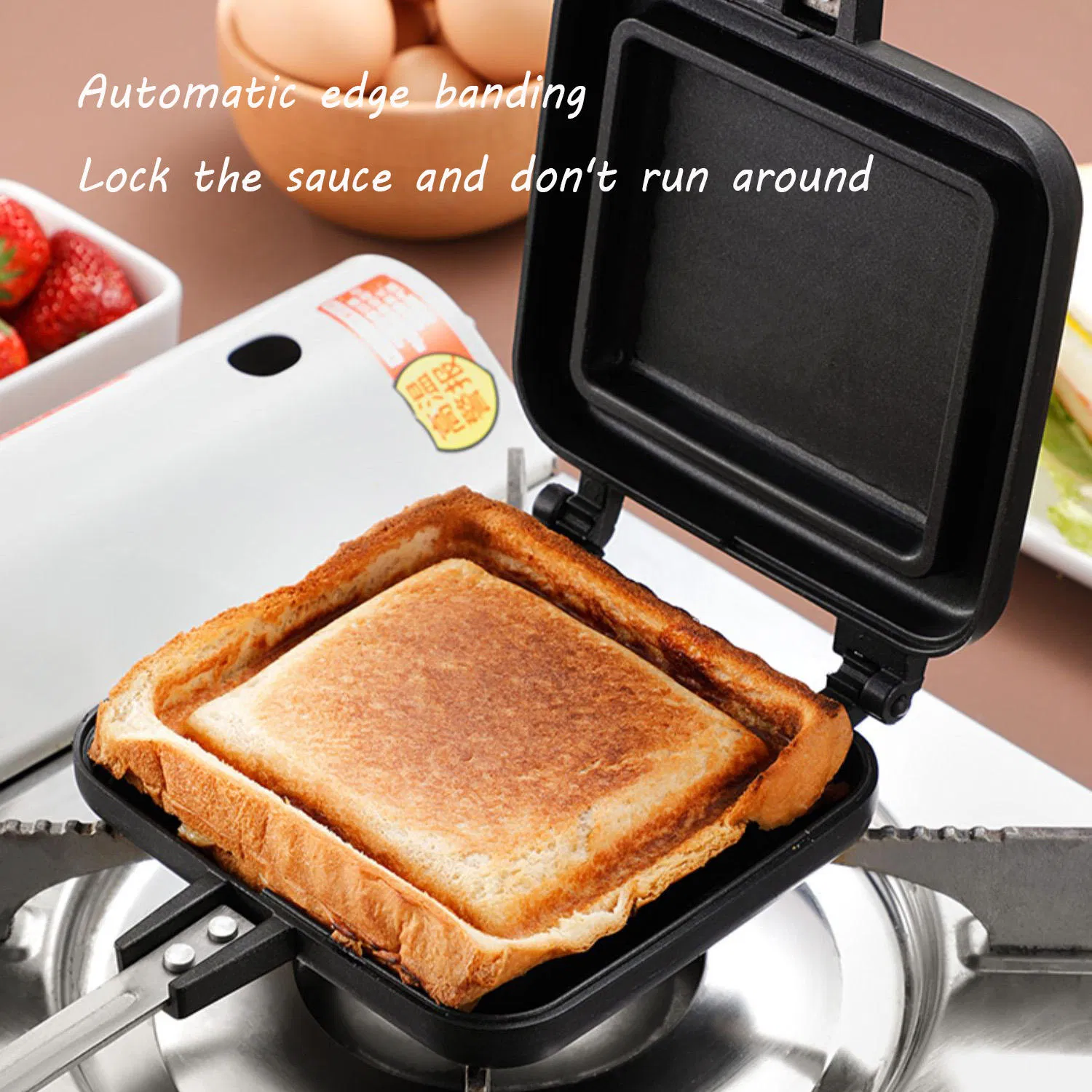 Best Selling Classic and Modern Square Aluminum Alloy Non-Stick Pan Sandwich Toaster Easy Clean Multi-Use for Kitchen Baking for Cooking