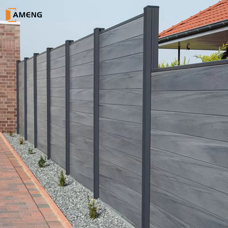 Wood Plastic Waterproof Panels Privacy Composite WPC Garden Fence Outdoor PVC Fencing
