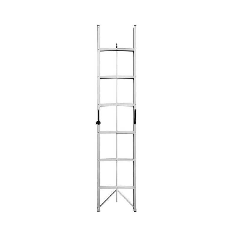 3-11 Steps Single Side Rod Folding Aluminum Stick Ladder