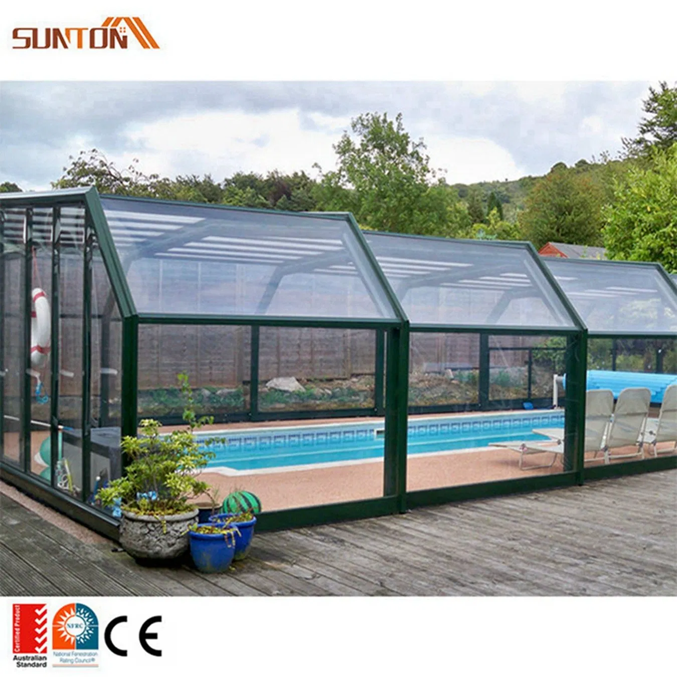 Factory Customized Construction Aluminum Panels Glass Houses Modern Glass Sunroom