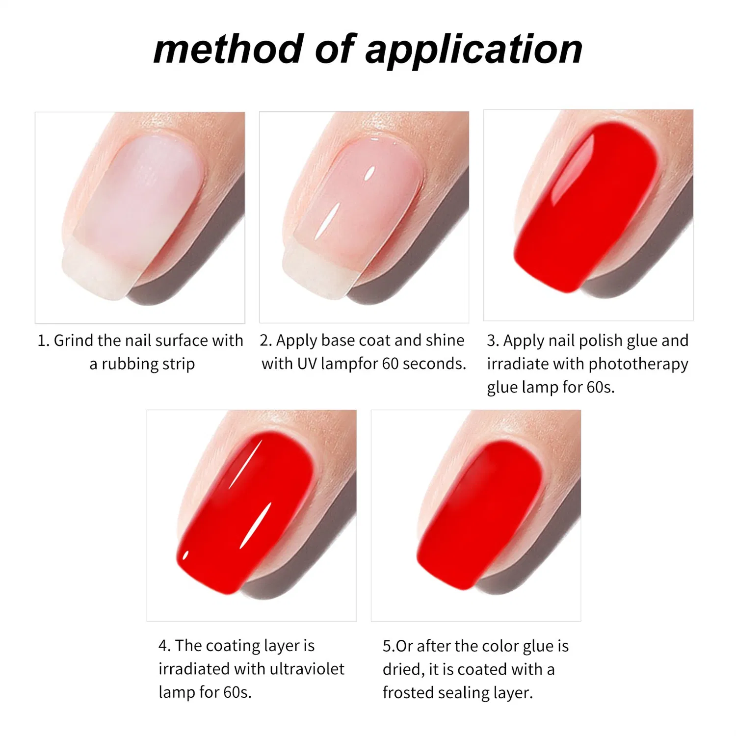 Nail Glue Quick Drying 7.5ml UV Nail Varnish Gel Functional Gel Removable Top Coat Base Coat Set