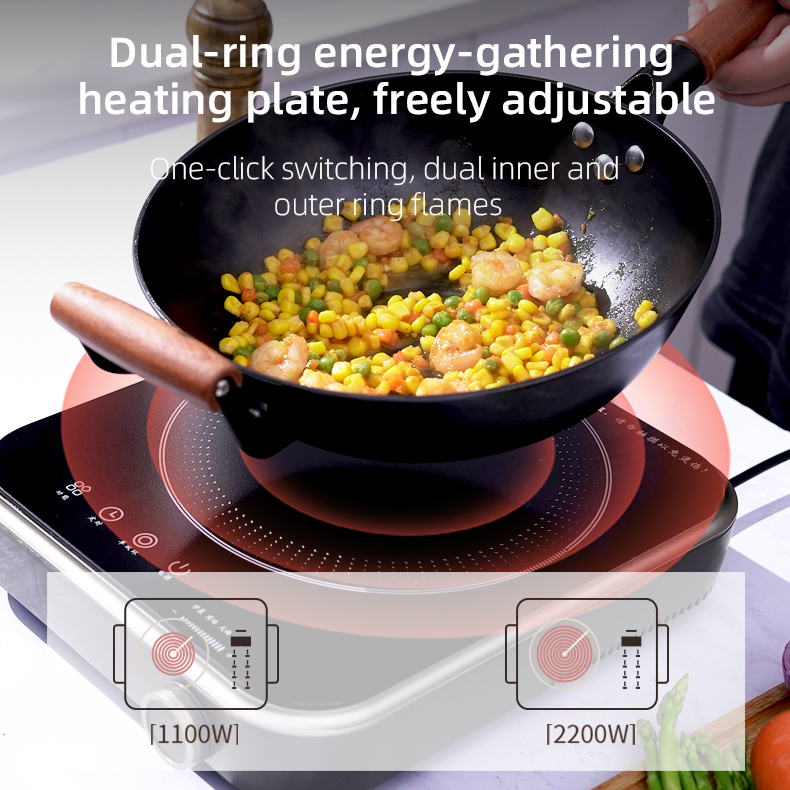 High-Power 2200W Electric Infrared Ceramic Single Burner Stove