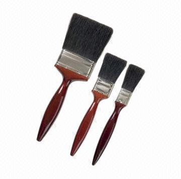 #650 Flat Paint Brush with Comfort Hold Plastic Handle and Synthetic Black Bristle for Any Paint Project for Water or Oil Paints