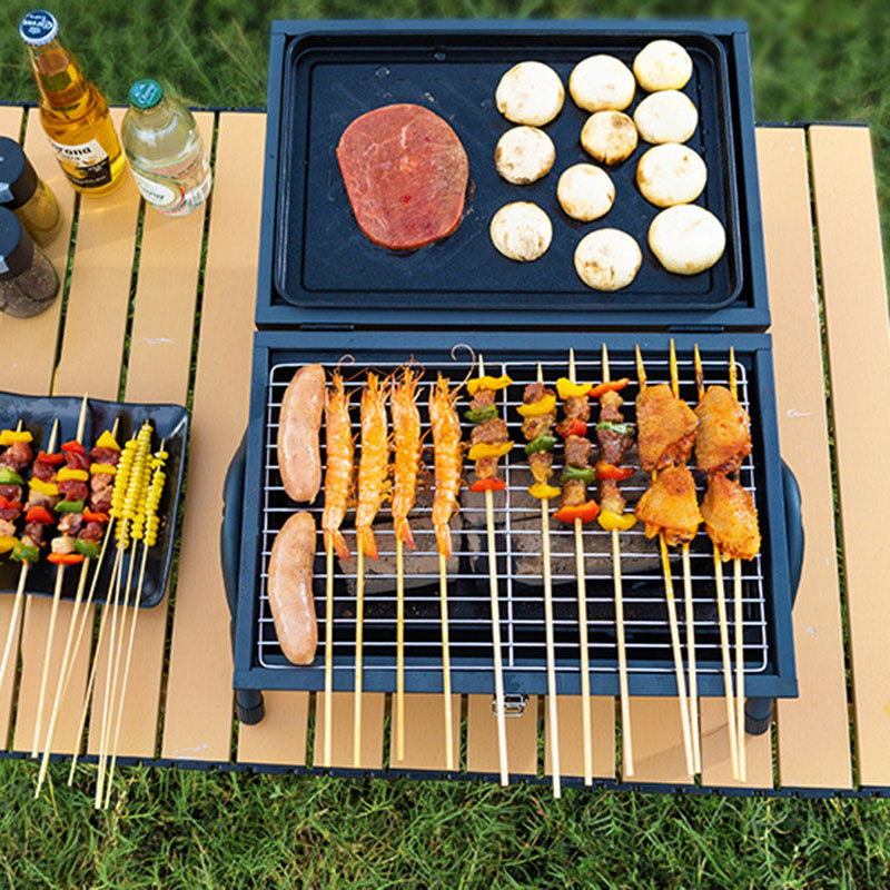 Discount Offer Outdoor Handheld Double-Sided Barbecue Camping Home Charcoal Grill