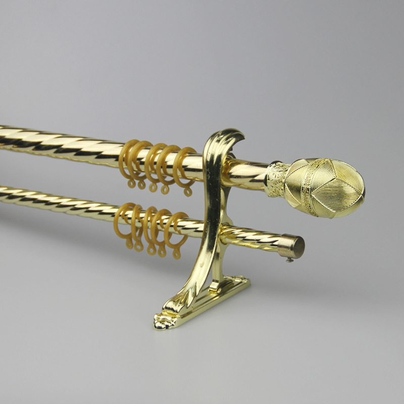 Custom Installation Curtain Rod Convenient Extendable Telescopic Adjustable Curtain Rod Pole Set