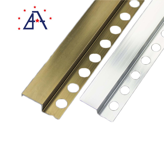 Multiple Options Stainless Steel Hotel Curved Lines Aluminum Metal Tile Trim