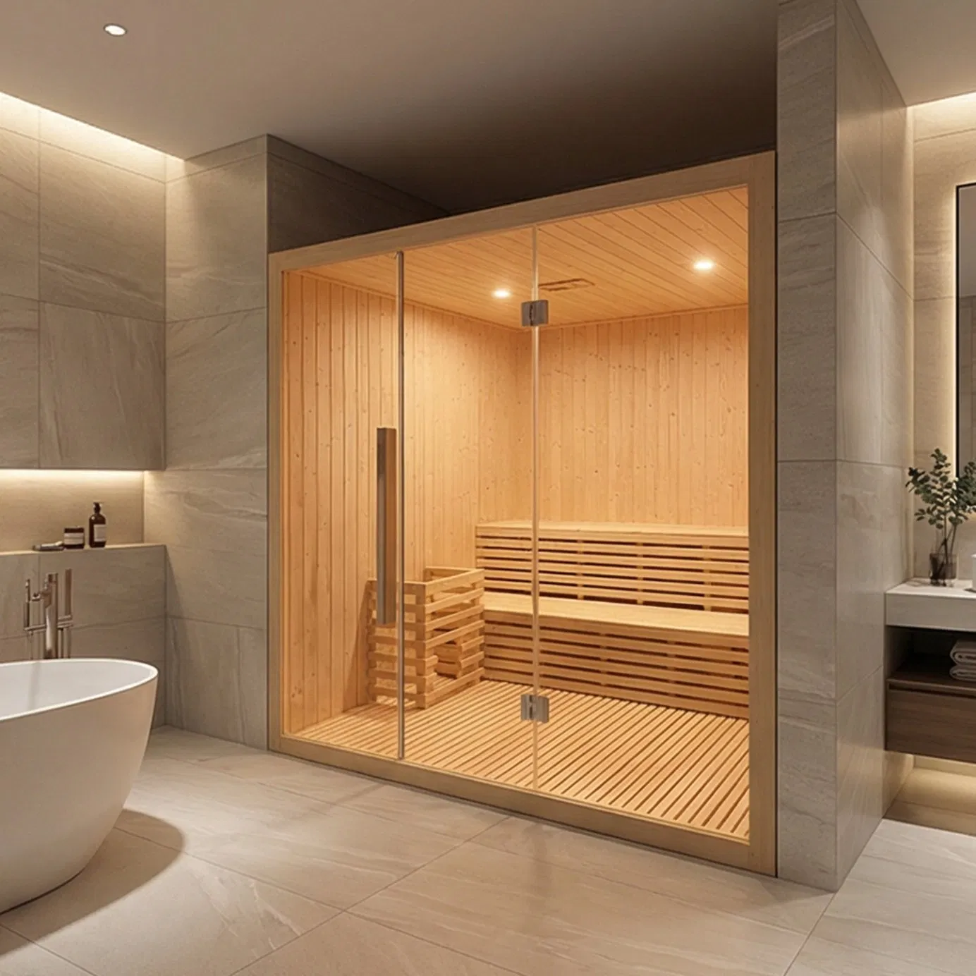 Уличная сауна премиум-класса с душем