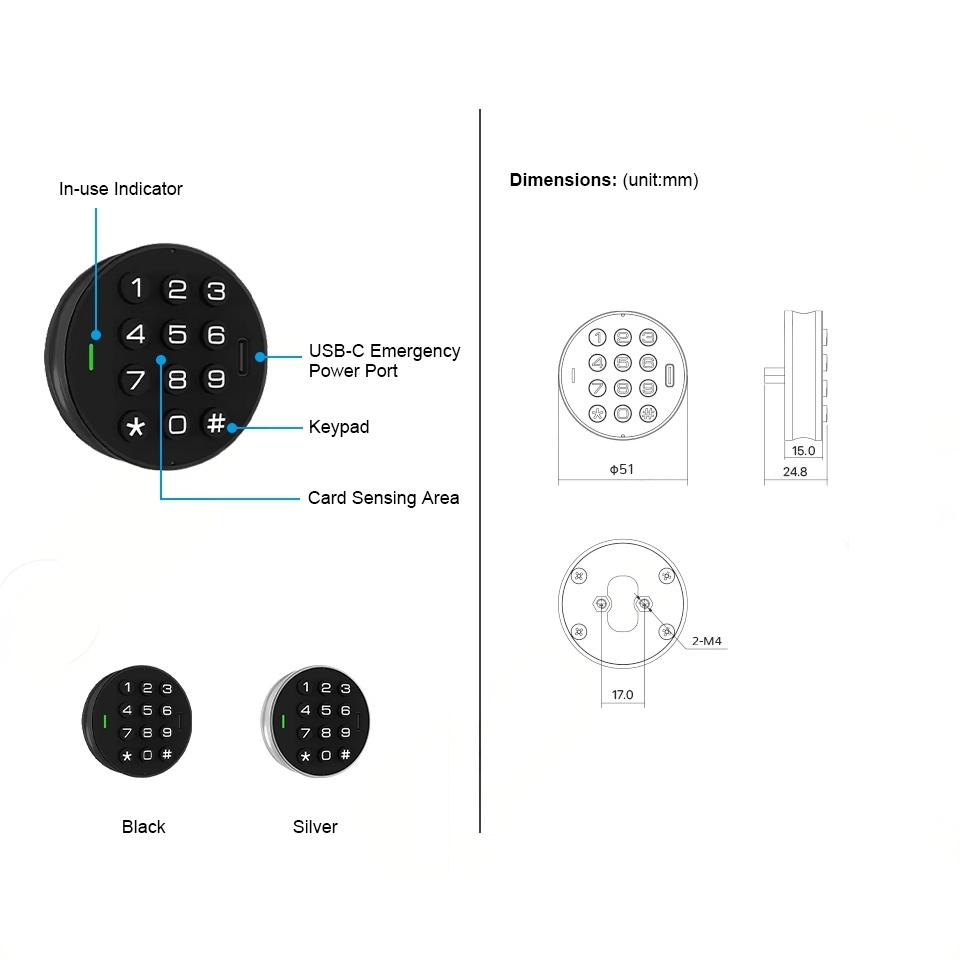 Aluminum Alloy Electronic RFID Cabinet Lock Smart Locker
