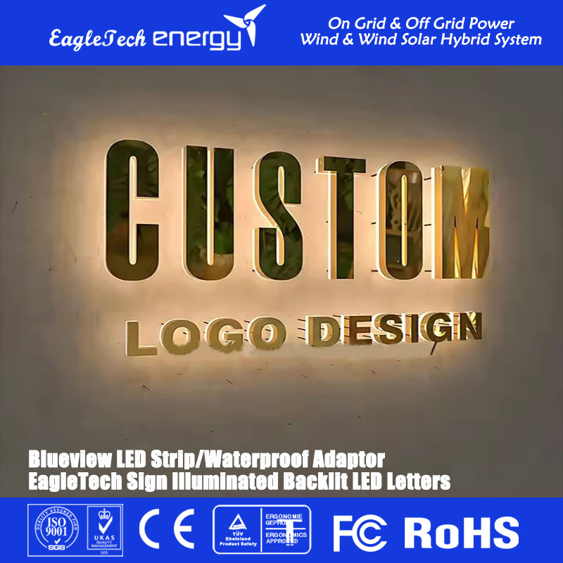 LED Sign Customized Outdoors LED Light Advertising Backlit Letters Stainless Steel Metal Channel Letters