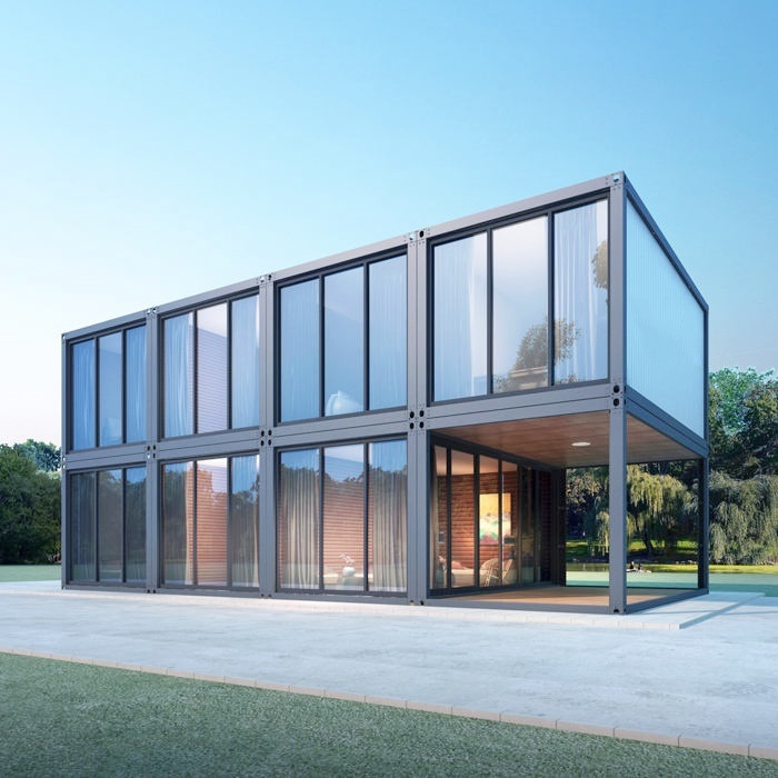 Two Storey 20 Feet Living Prefab Container Garage House