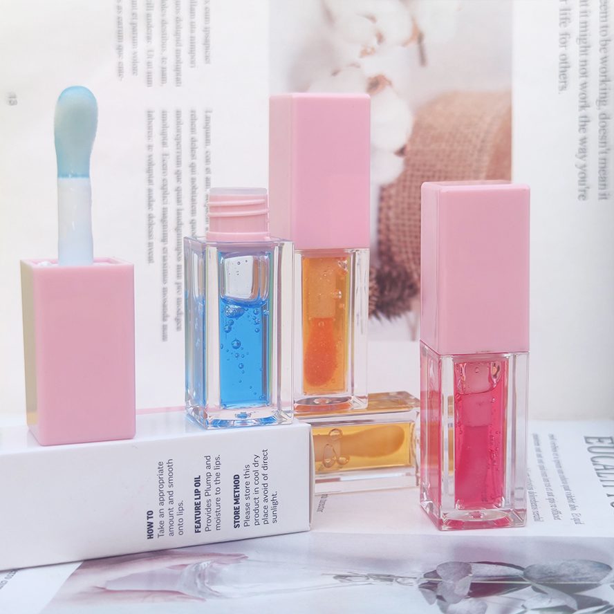 Private Label Vegan Pink High Quality Clear Color Changing Lip Plumper Oil