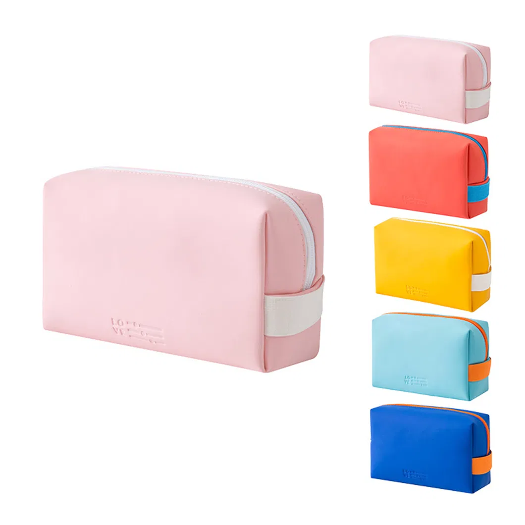 Large Capacity Cheap Travel Storage Makeup Bag Waterproof PU Leather Private Label Gift Custom Cosmetic Bag
