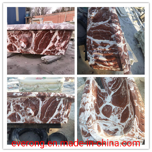 Угловая ванна из натурального мрамора