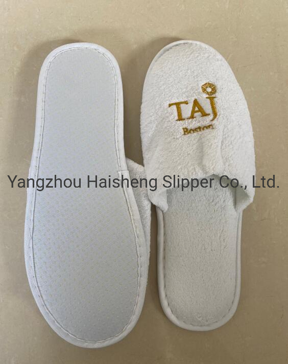 Белые вафельные одноразовые тапочки для отелей