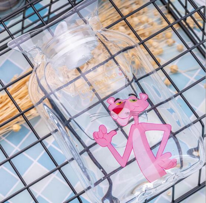 New Style Transparent Cartoon PVC Water Injection Hot Water Bottle