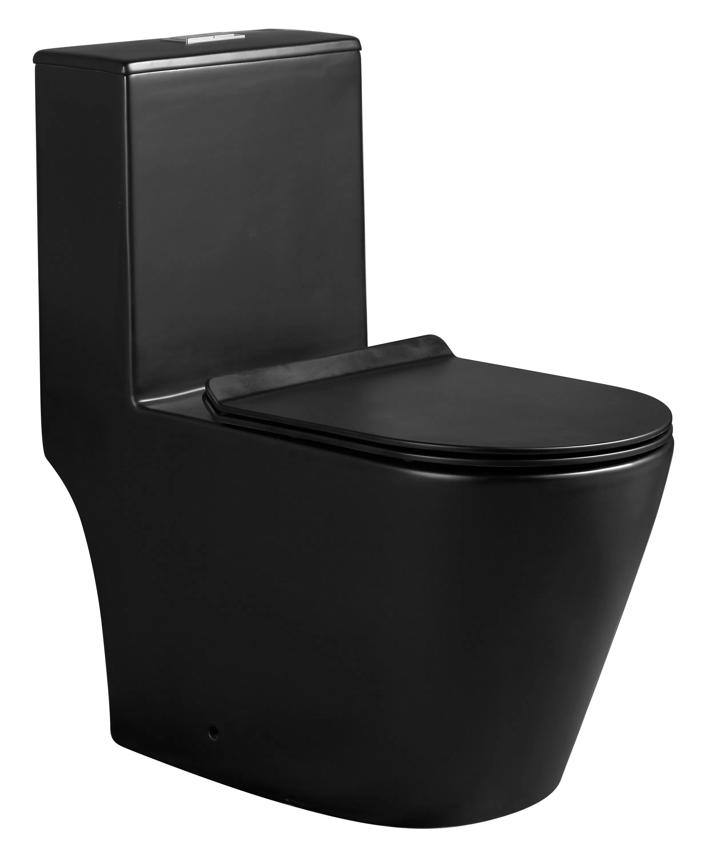 Modern Design Washdown Bathroom Sanitaryware Wc Matte Black One-Piece Toilet