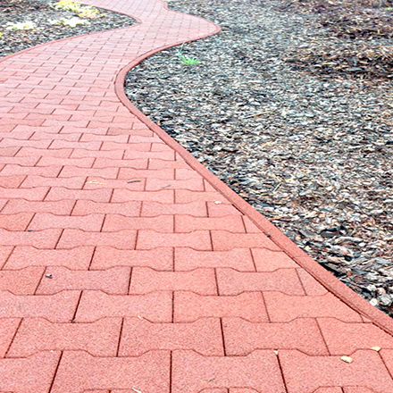 Red/Black Dog Bone Rubber Paver Floor Rubber Tile for Flooring