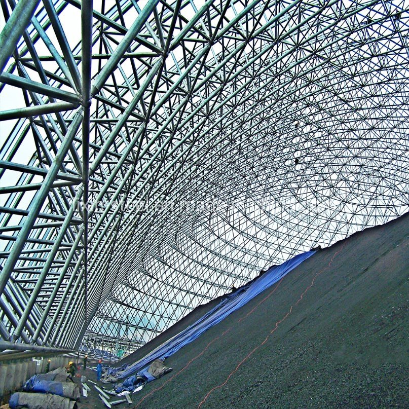 Arch Steel Structure Space Truss Roof Prefab Steel Frame Hangar Building