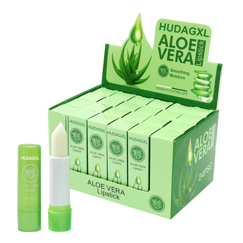 Aloe Vera Lipstick Color Changing Lip Balm Moisturizes Waterproof Prevents Dry Cracked Lips