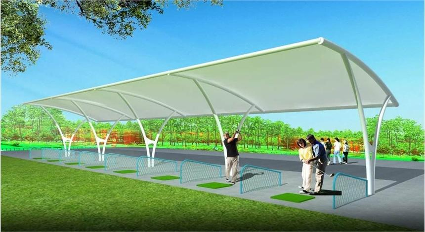 Light Steel Frame Steel Structure Membrane Structure Carport