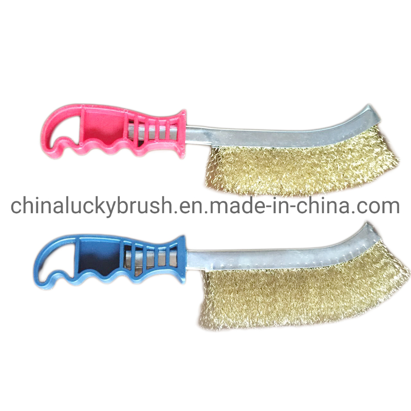 Plastic Handle Steel Wire Stainless Steel Wire Nylon Abrasive Cleaning or Polishing Brush (YY-993)