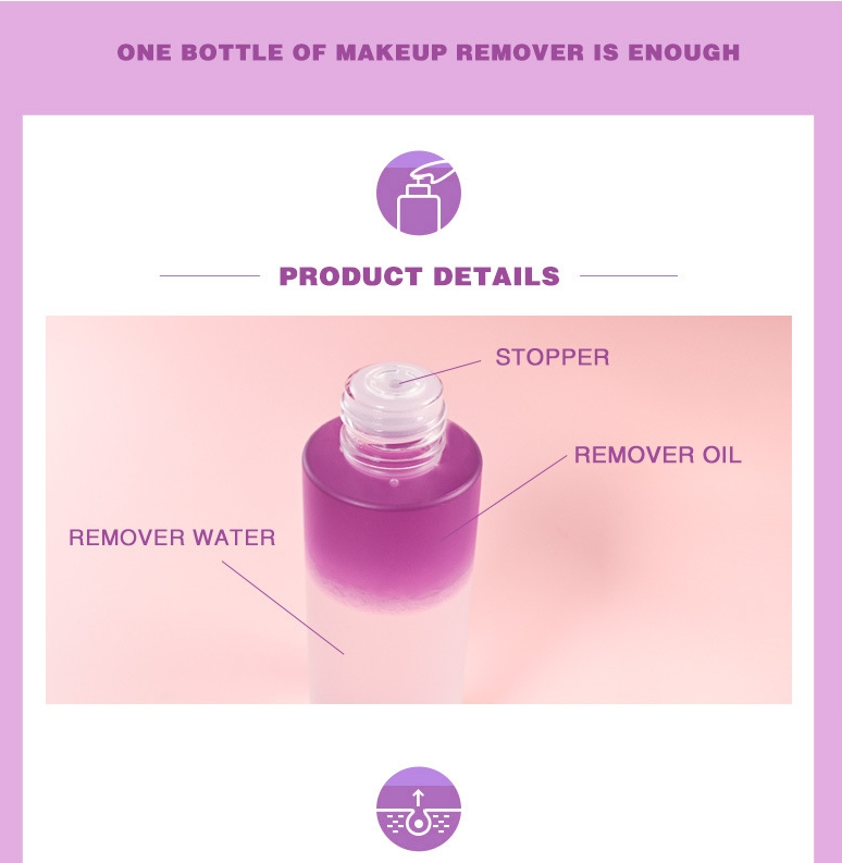 Private Label 100ml OEM Make up Oil Free Cruelty Free Makeup Remover