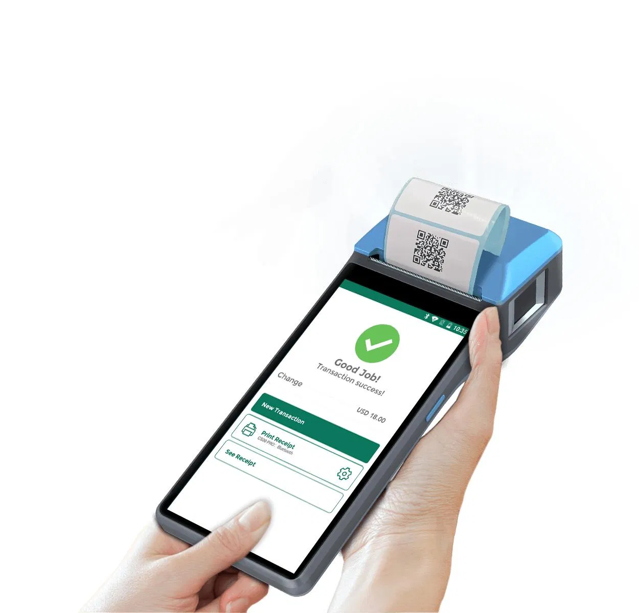 CS30 PRO Handheld Android POS System Terminal with Touch Screen 4G WiFi NFC Built-in Printer