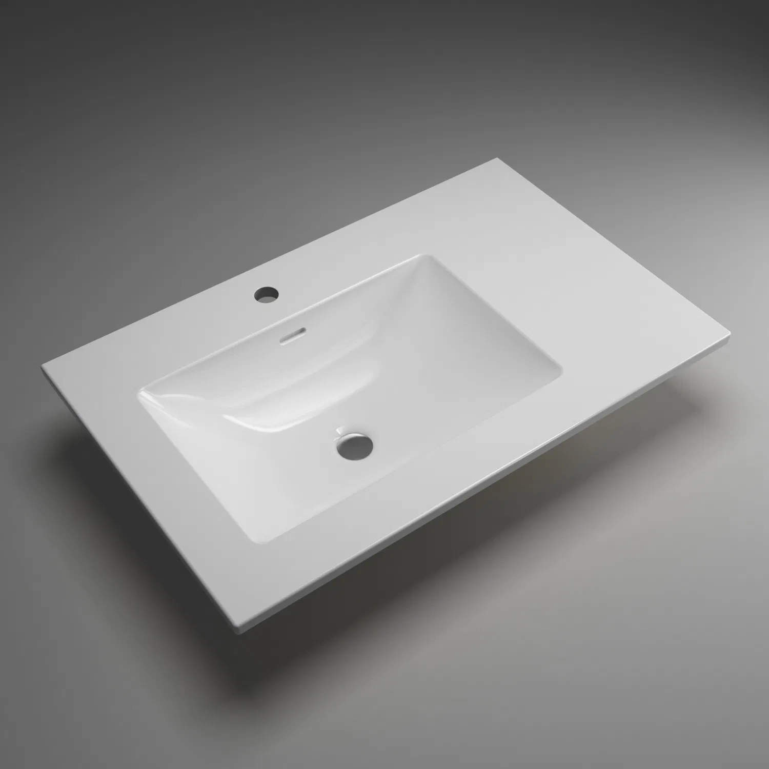 New Design Hotel Use Modern Home White Above Counter Mounting Ceramic Basins