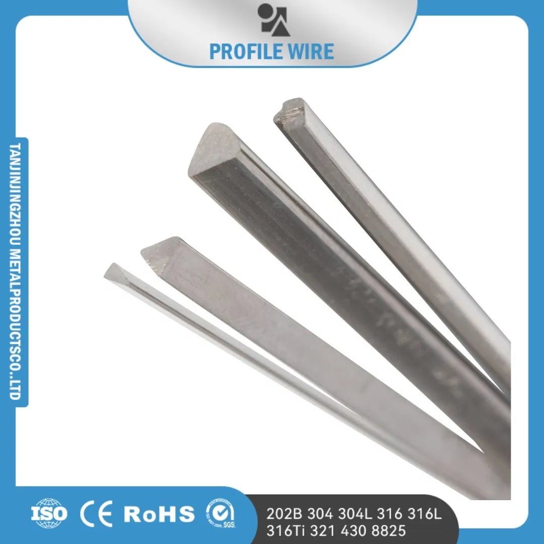 Cold Rolling Shape Profile Wire V-Shaped 316 Stainless Steel Wire Sizes 1.0mm 1.5mm