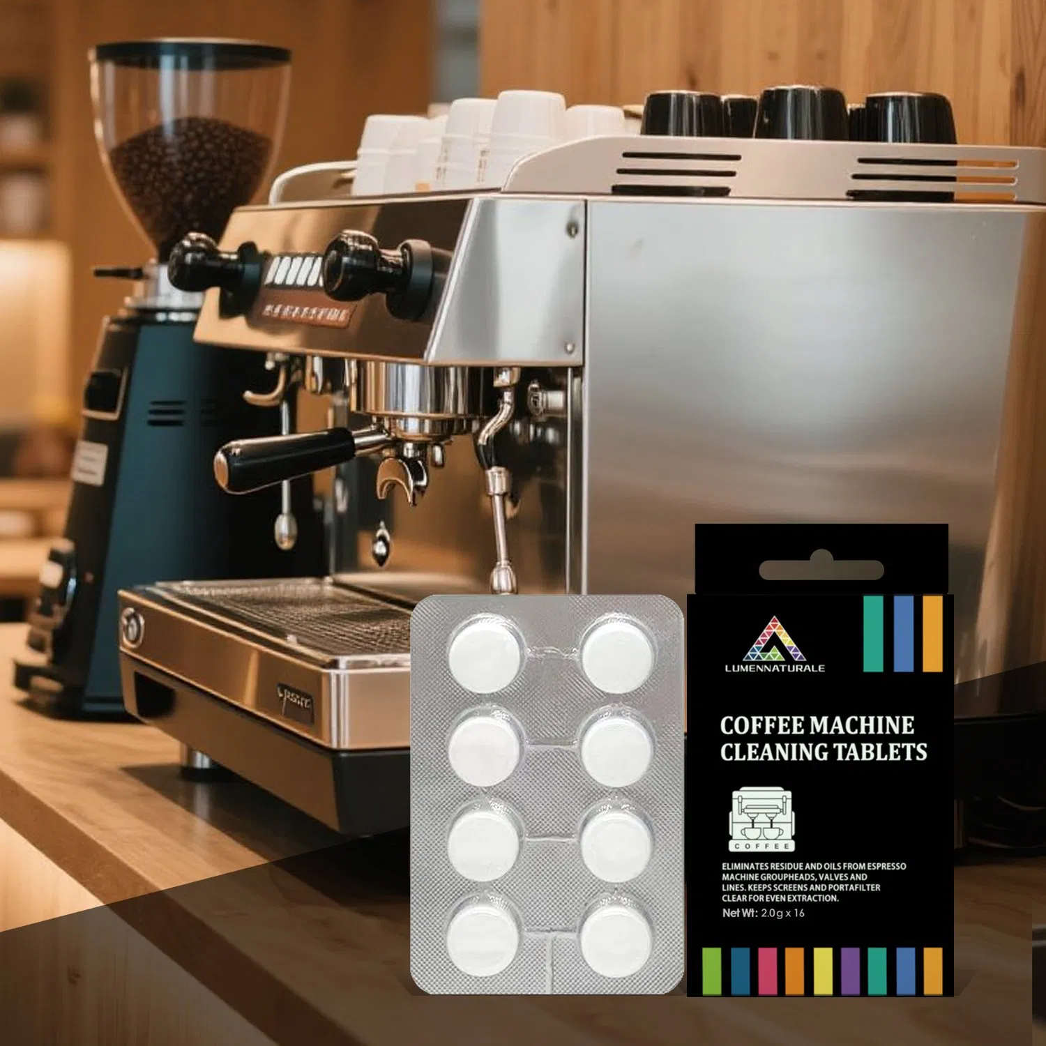 Premium Coffee Machine Cleaning Tablets with Strong Detergent Tablets Formula
