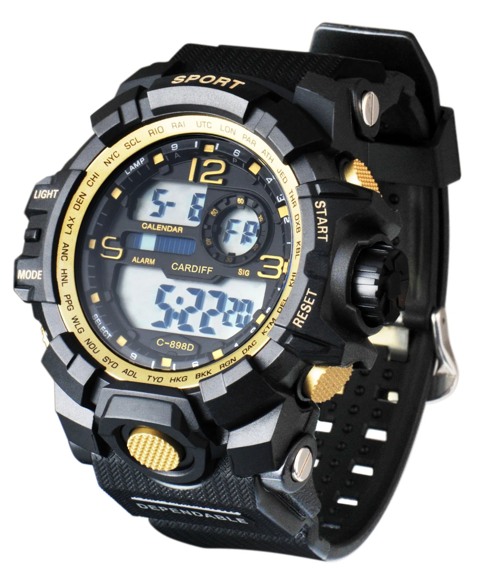 Classic Plastic Digit Watch, 5ATM Water Resistant